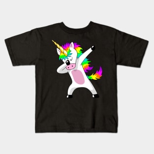 Dabbing Unicorn Dab Cute Summer Kids T-Shirt